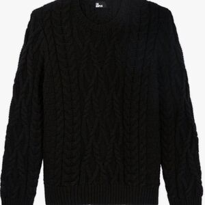 The KooplesCable-Knit Wool Sweater Medium Black